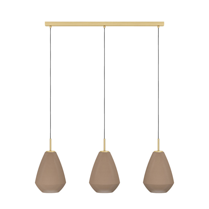 Eglo Caprarola langbordspendel sand/børstet messing L90 x H110 cm